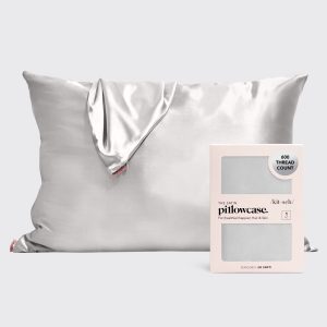 Satin Pillowcase in Silver
